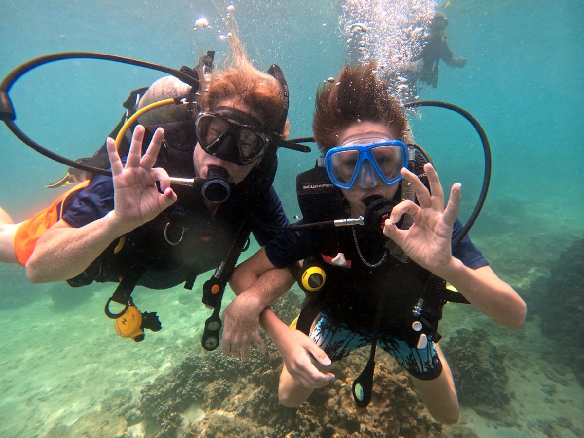 Enjoying a fun dive in Kuwait